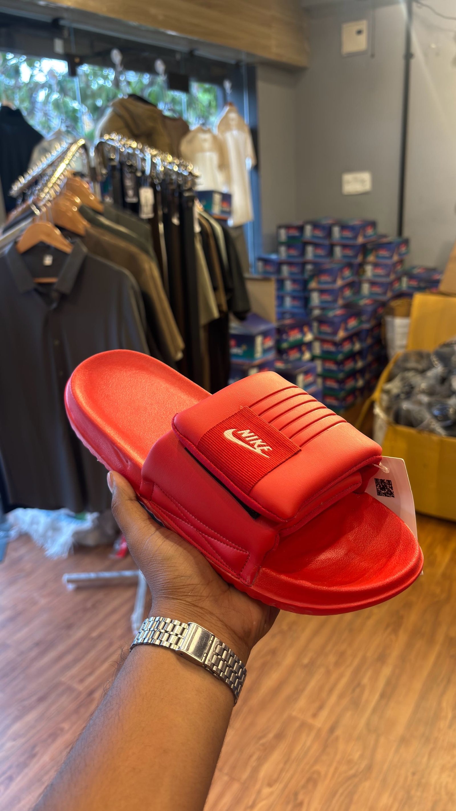 Nike Red Slide Sandals for Men