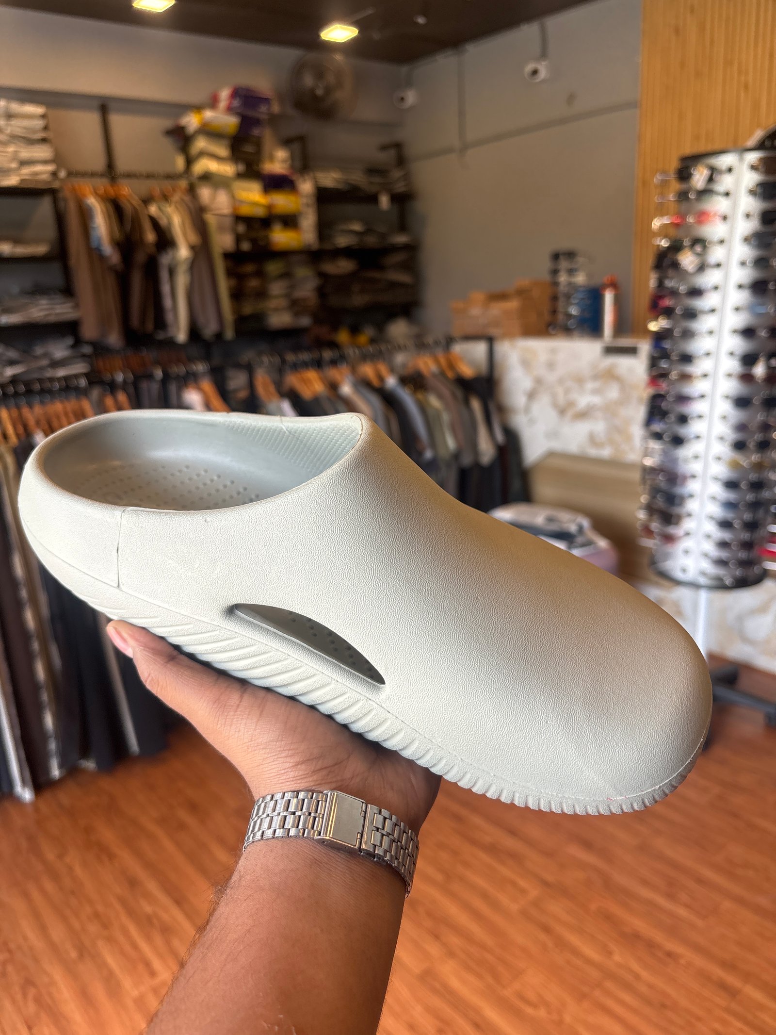 Beige Clog Slippers for Men Soft EVA Comfortable Footwear