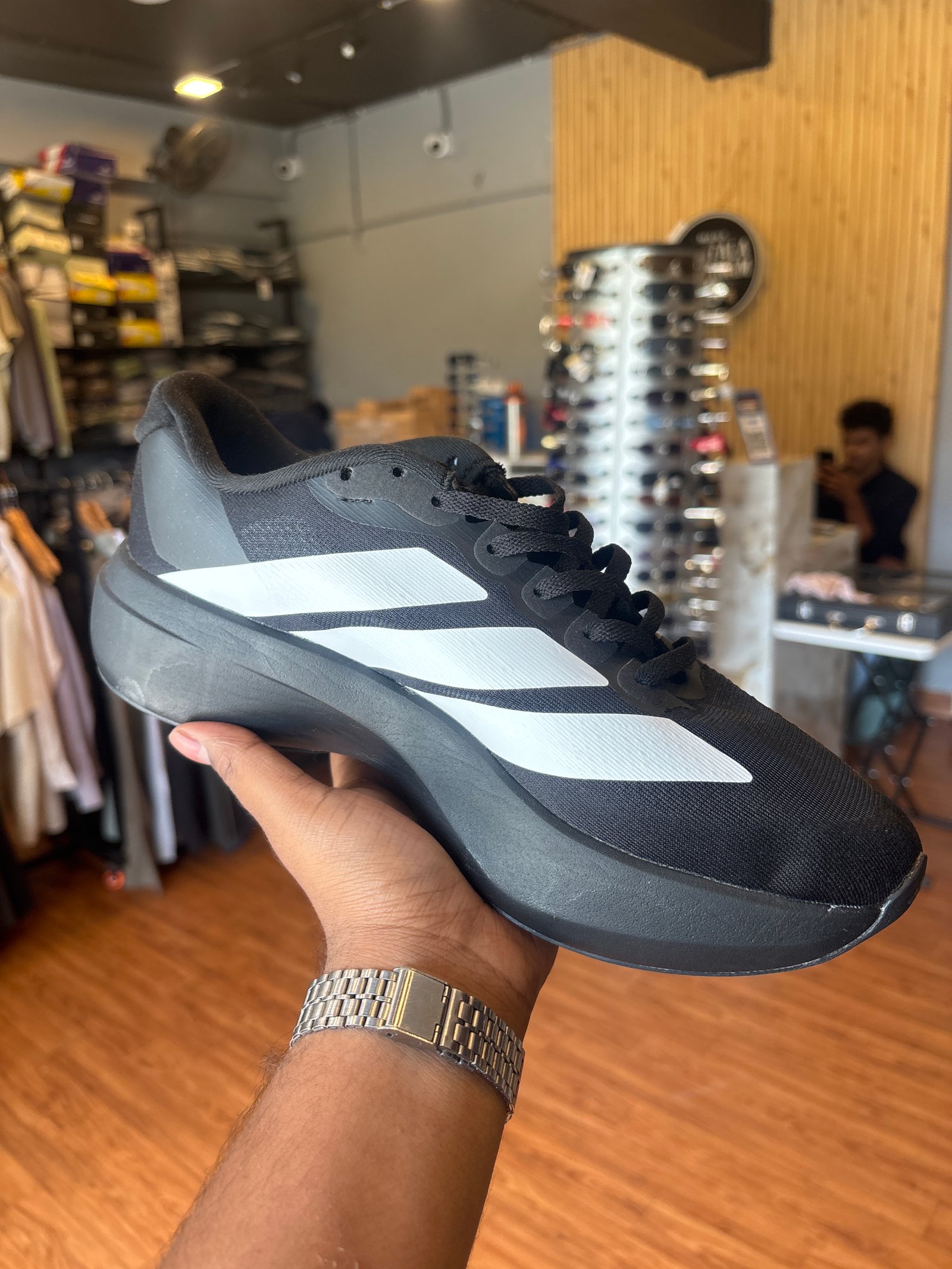 Adidas Mens Running Shoes Grey and White