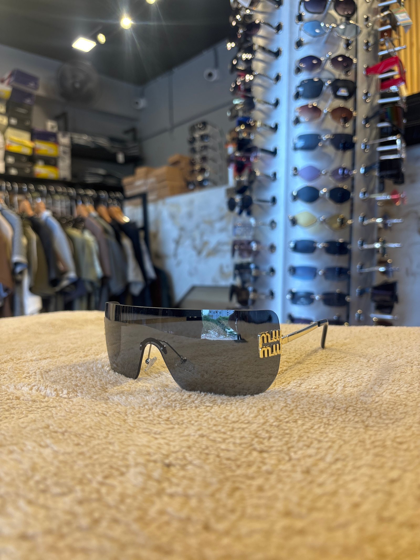 Men's Stylish Black Sunglasses with Gold Accents