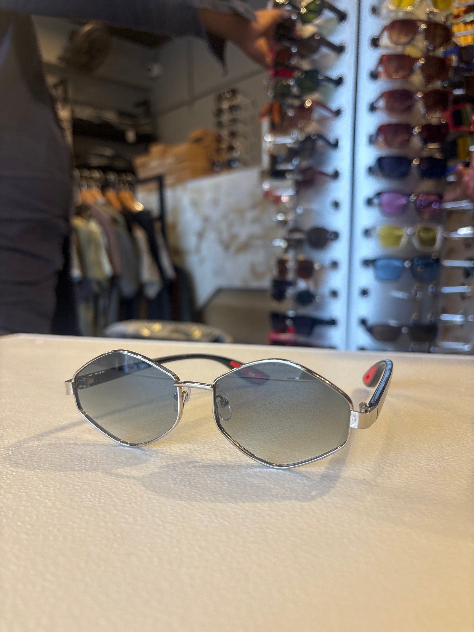 Silver Aviator Sunglasses with Dark Grey Lenses