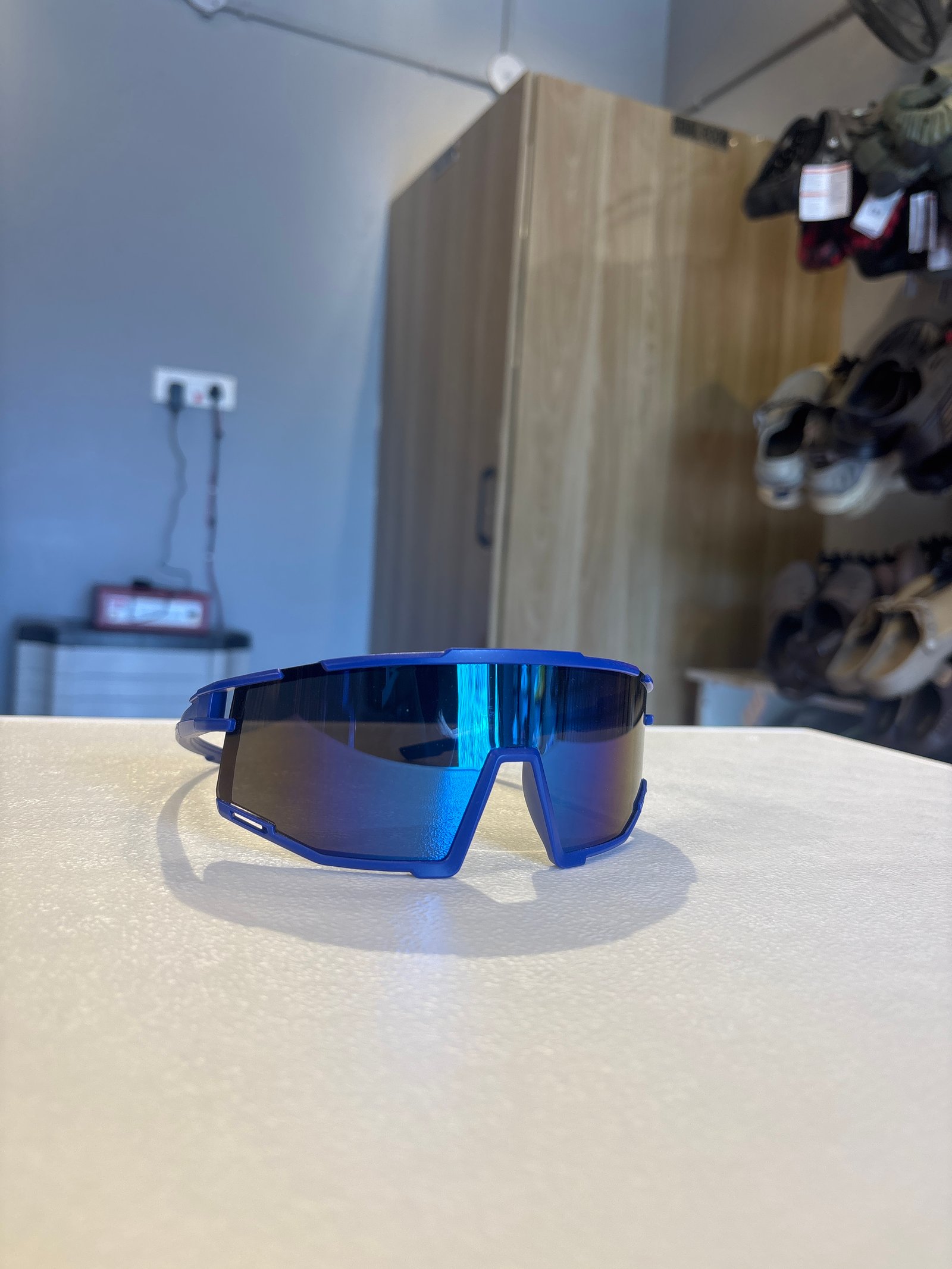 Blue Tinted Sports Sunglasses for Men