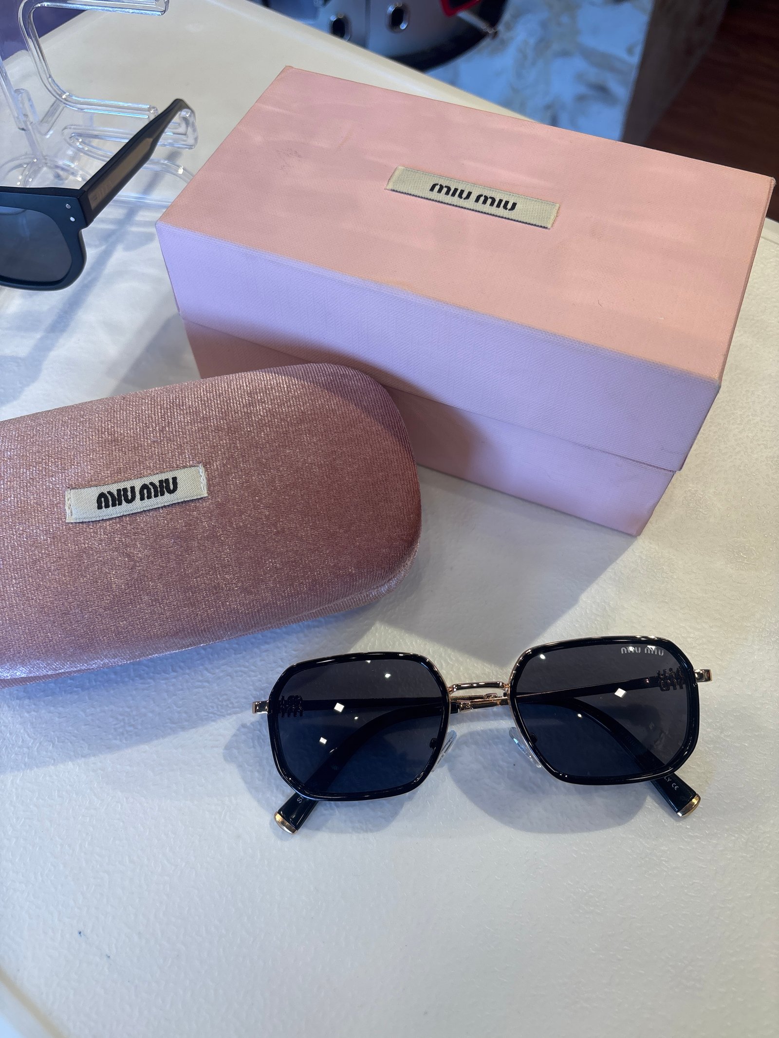 Miu Miu Black Sunglasses with Case