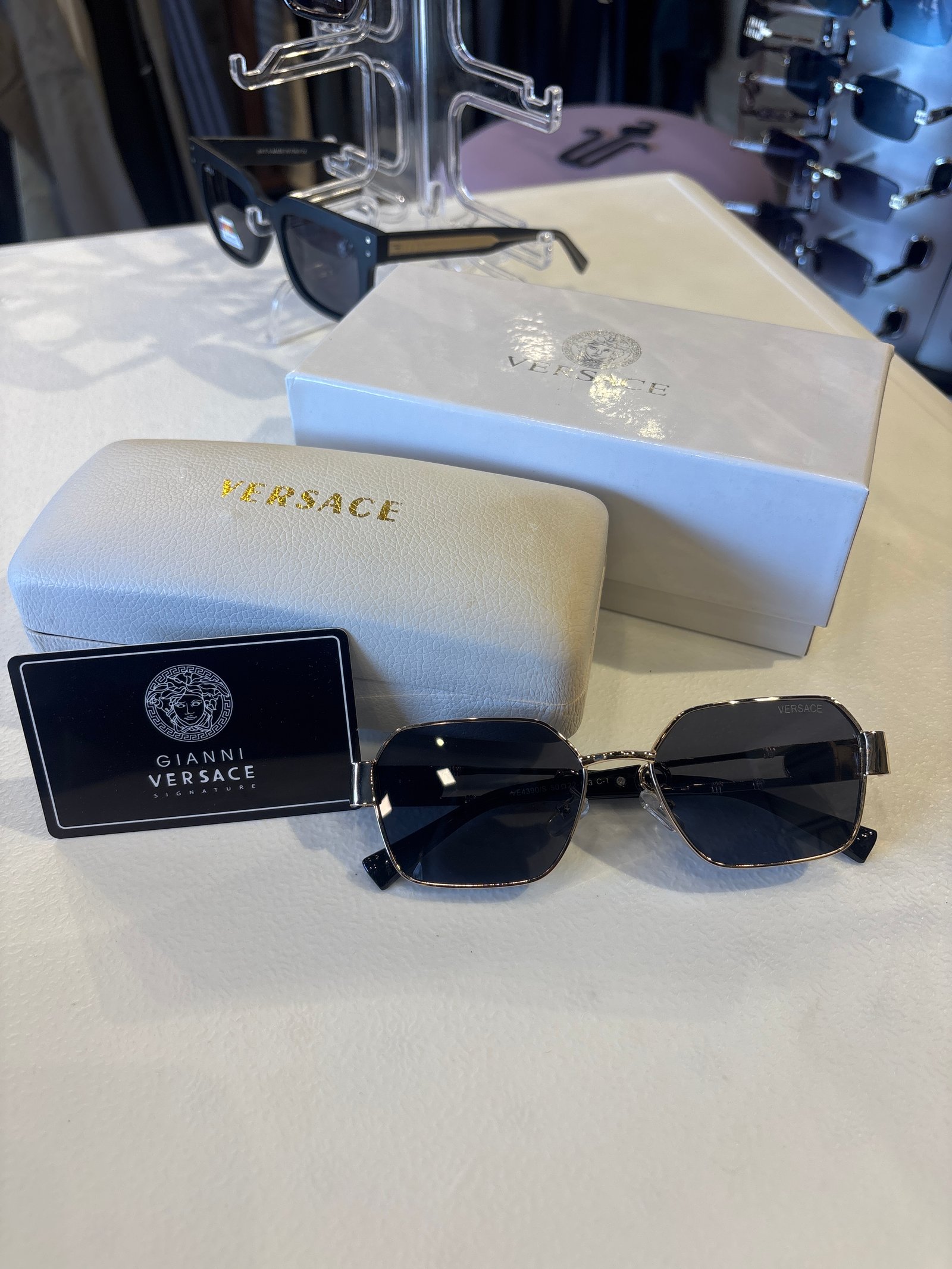 Versace Sunglasses for Men with Case and Card